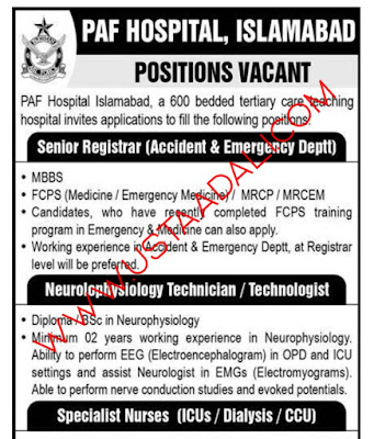Pakistan Air Force Hospital Jobs 2021 | Ustaadali.com Pakistan Air Force Hospital Jobs 2021