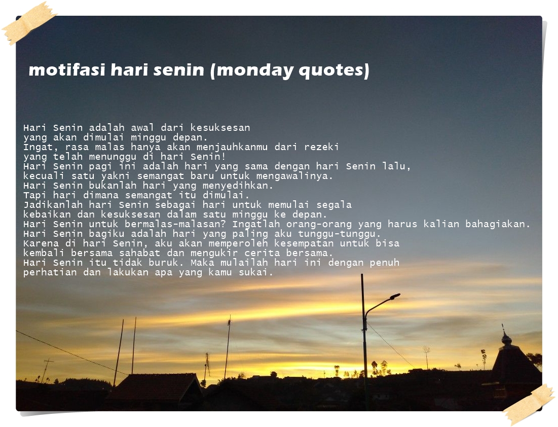 Kata Kata Lucu Tentang Hari Senin Baru - Kata Kata Motivasi