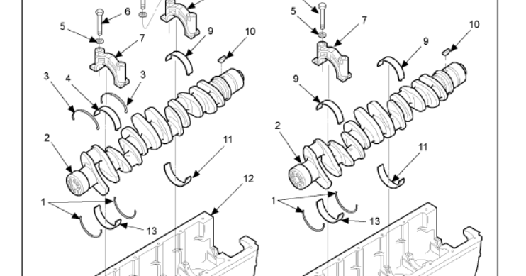 DETROIT DIESEL ENGINE - SERIES 60 - CRANKSHAFT MAIN BEARINGS