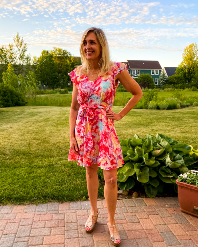 Red Tie Dye Dress