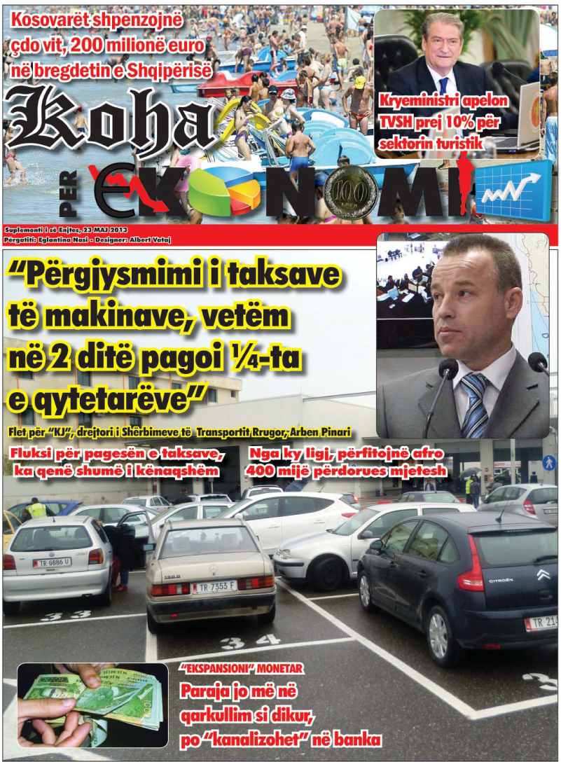 FaqosjeGazetaRevista Albert Vataj_Koha Jone_Suplementi Ekonomi