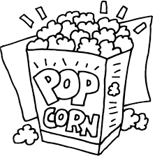 Popcorn coloring pages 1