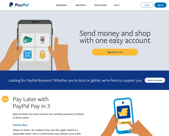 Paypal payment method