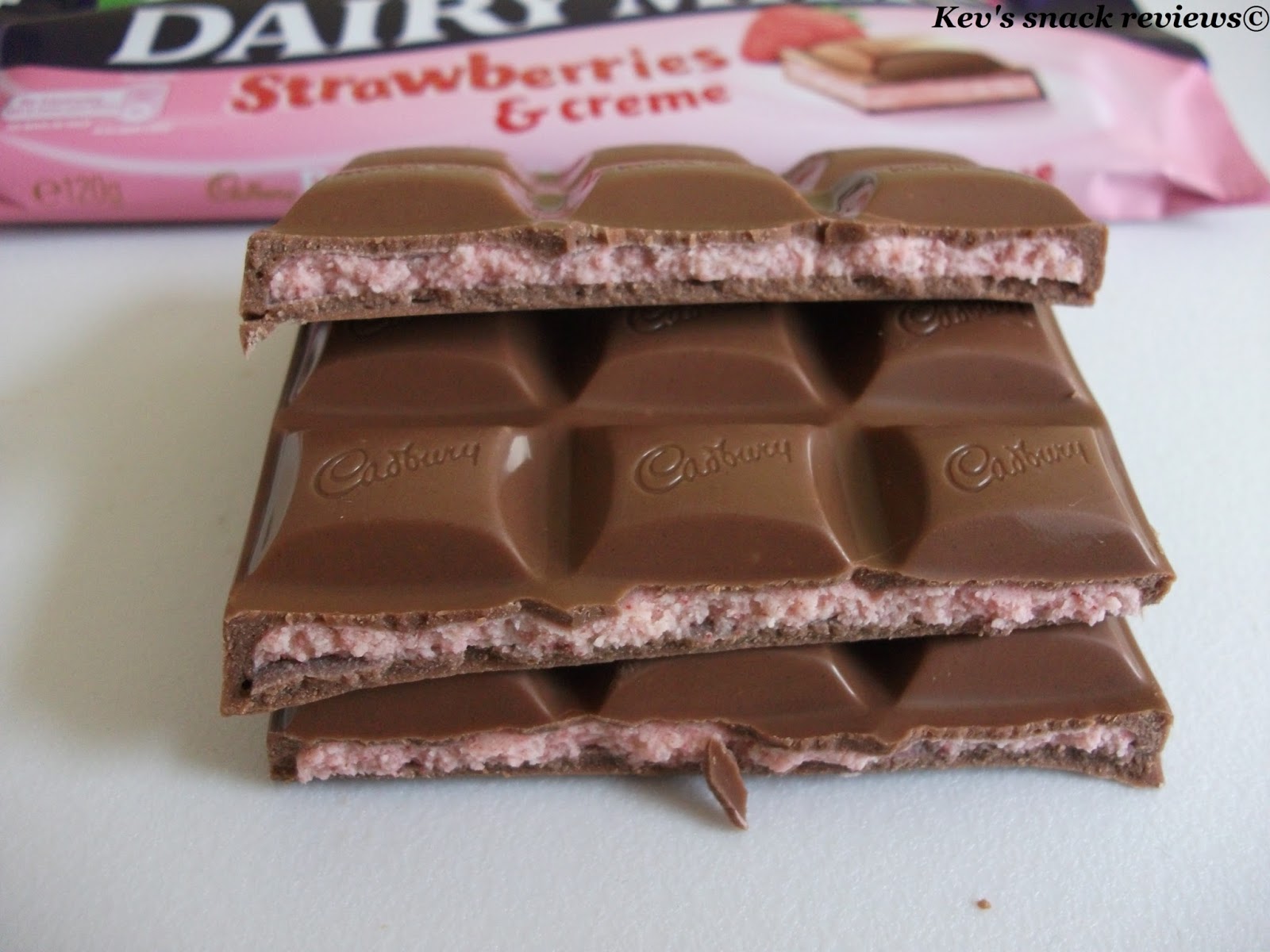 Kev's Snack Reviews Cadbury Dairy Milk Strawberries & Creme (Summer