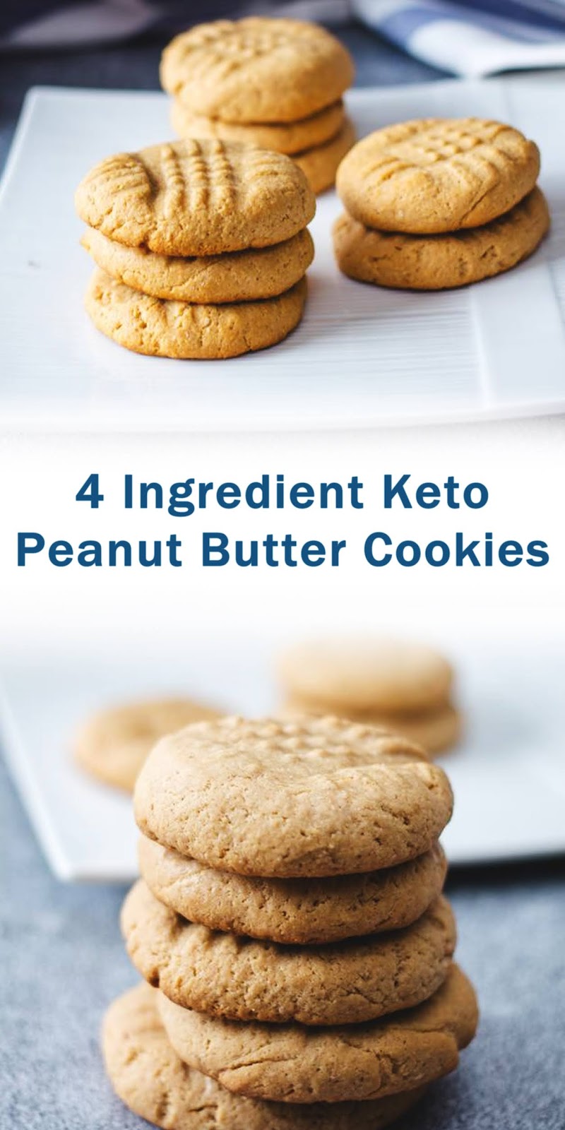4 Ingredient Keto Peanut Butter Cookies