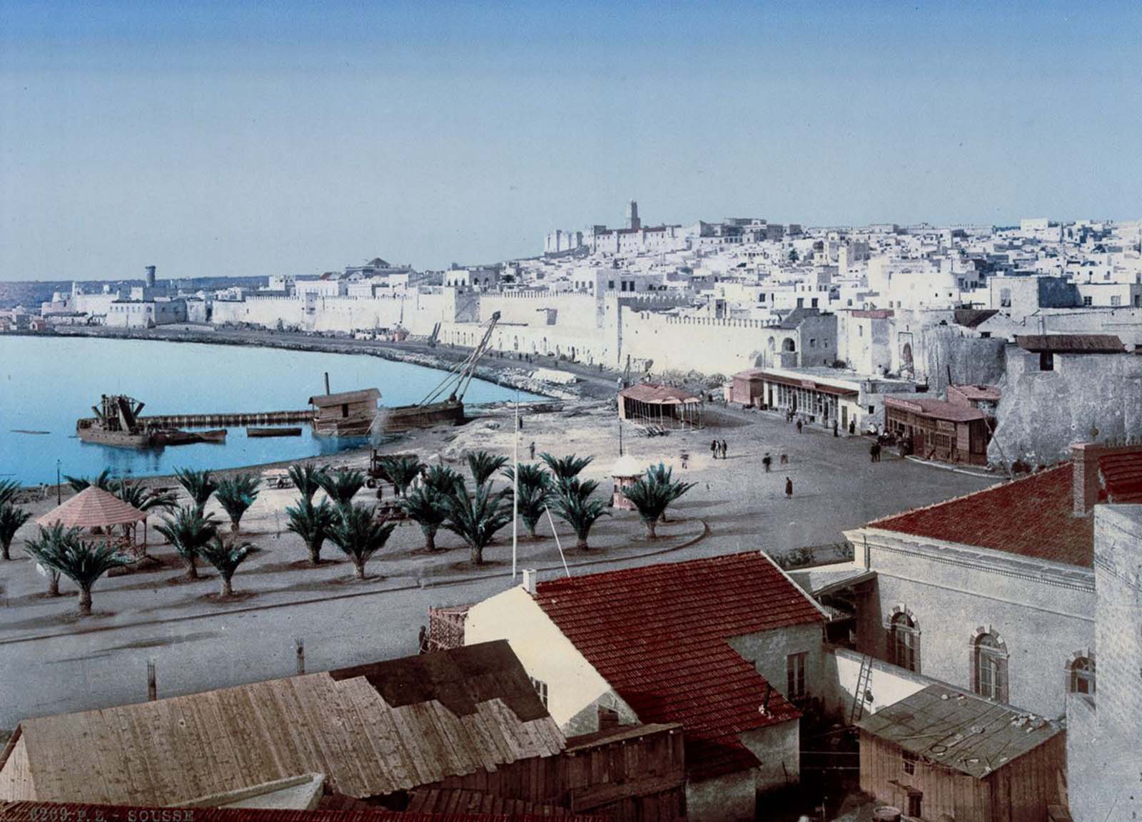 tunisia old color photochrom