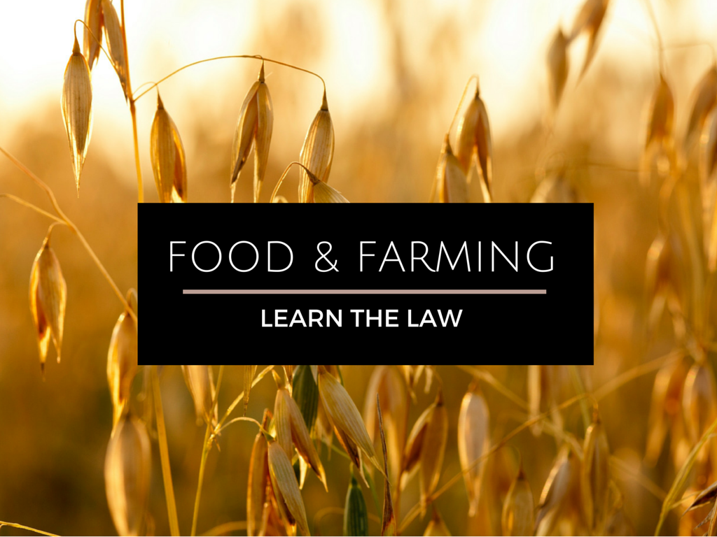 Agricultural & Food Law Expertise