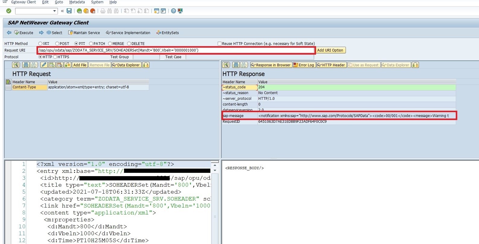 SAP ABAP Central: Display Messages in ODATA Header Response while ...