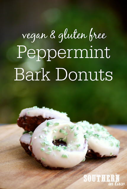 Healthy Vegan Peppermint Bark Donuts Recipe - healthy, low fat, low sugar, gluten free, dairy free, egg free, vegan