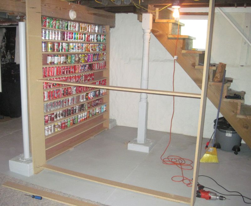 Soda Can Collection Building the Second Set of Shelves