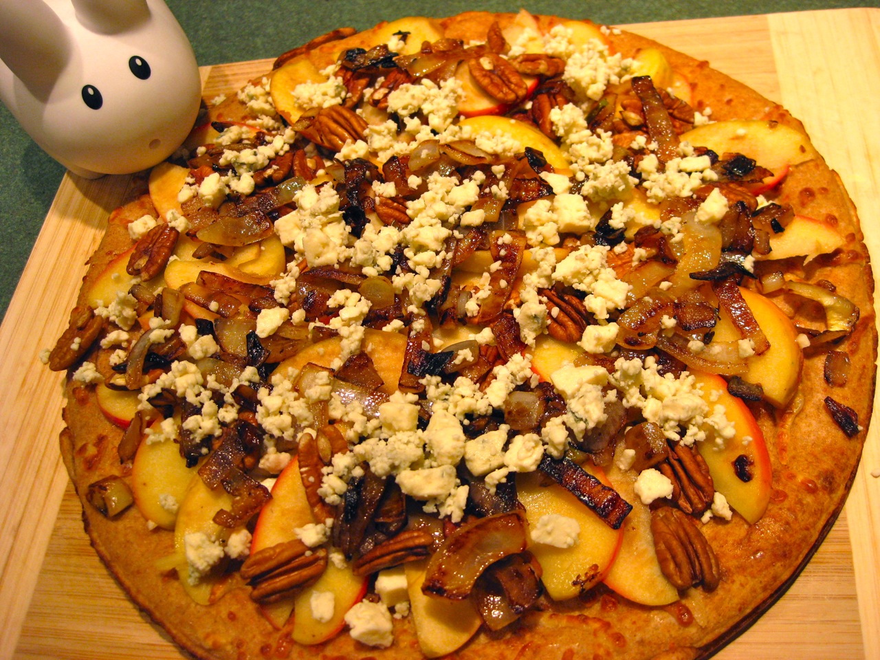 Blue cheese and apple pizza at Dominick's Ann Arbor