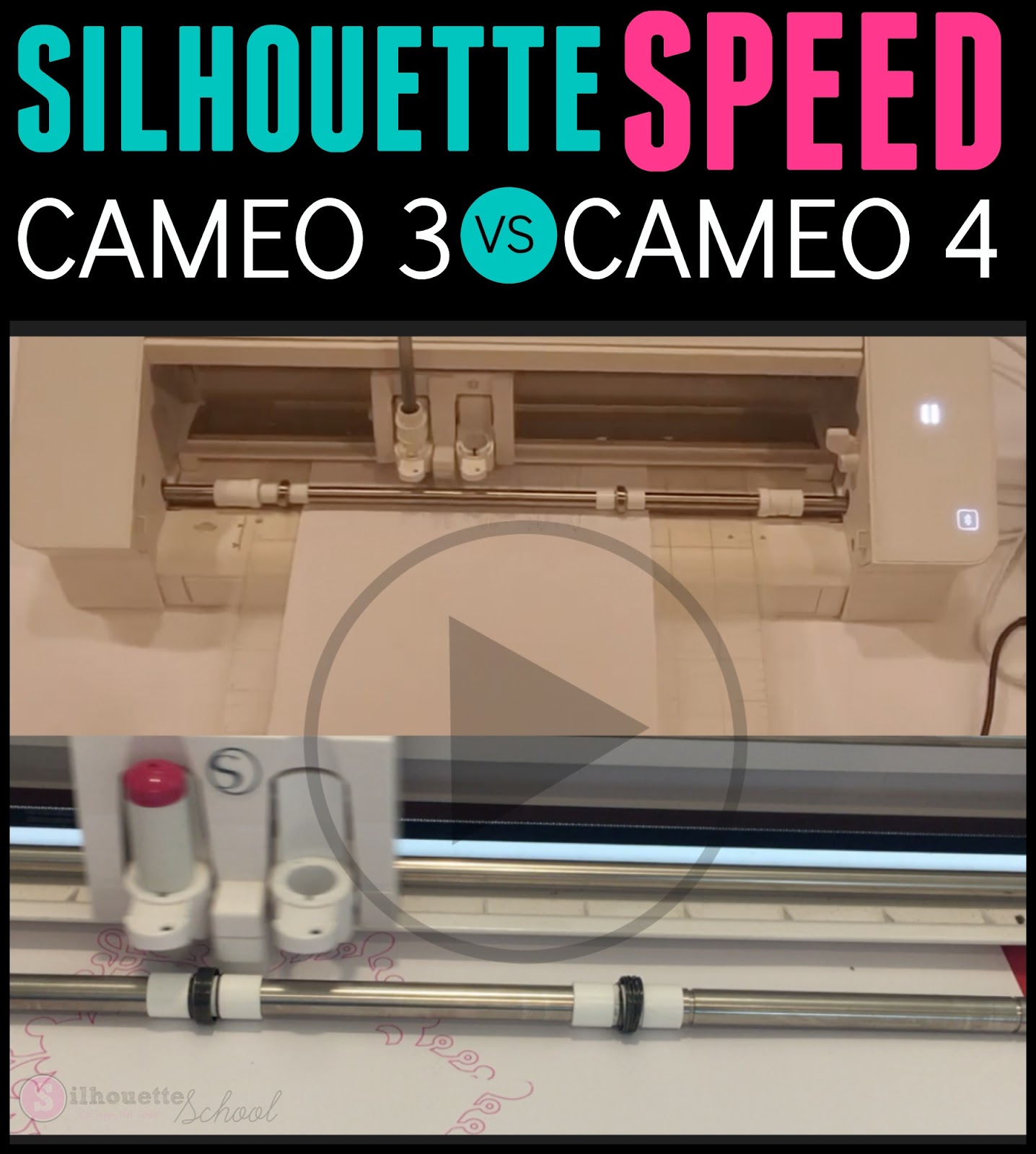 Silhouette CAMEO 3 vs Silhouette CAMEO 4 Speed (Side by Side Video
