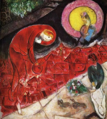 Los tejados rojos 1953, Marc Chagall