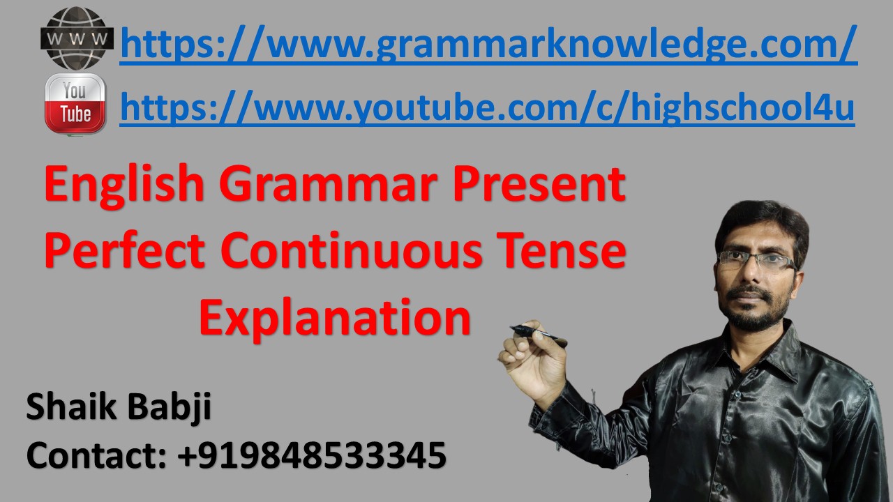 English Grammar Exercises Present Perfect Tense