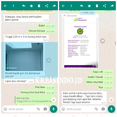 Pintu Garasi Besi pesanan Bpk Haji Uke di Kota Serang Banten Pintu Garasi Besi pesanan Bpk Haji Uke di Kota Serang Banten