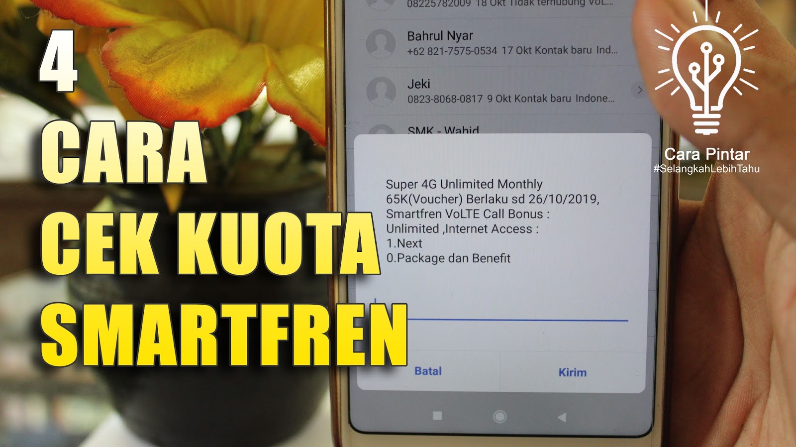 Cara cek kuota Smartfren Unlimited 4G harga 65 Ribu
