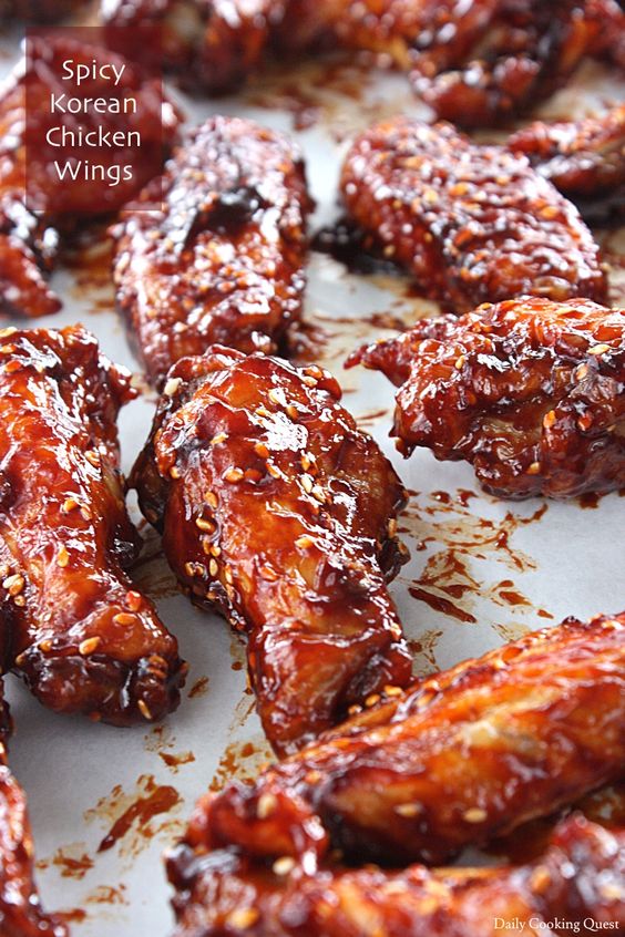 Spicy Korean Chicken Wings - Recipes For Family