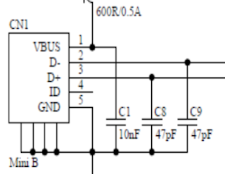 FTDI VNC2 Debugger USB Input Section