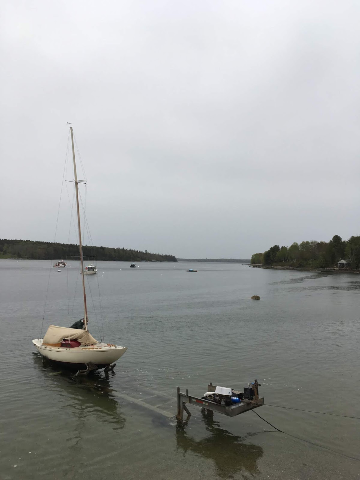 autoliterate Boat launch, Benjamin River, Maine