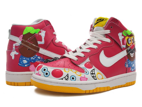 Cartoon Shoes ,Cartoon Nike Dunks ,Adidas ,Converse: Womens Nike Dunks Pink Mr Photo Head