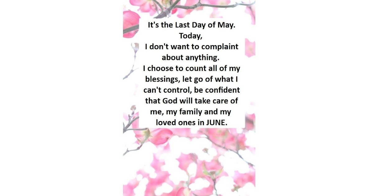 Last Day of MAY