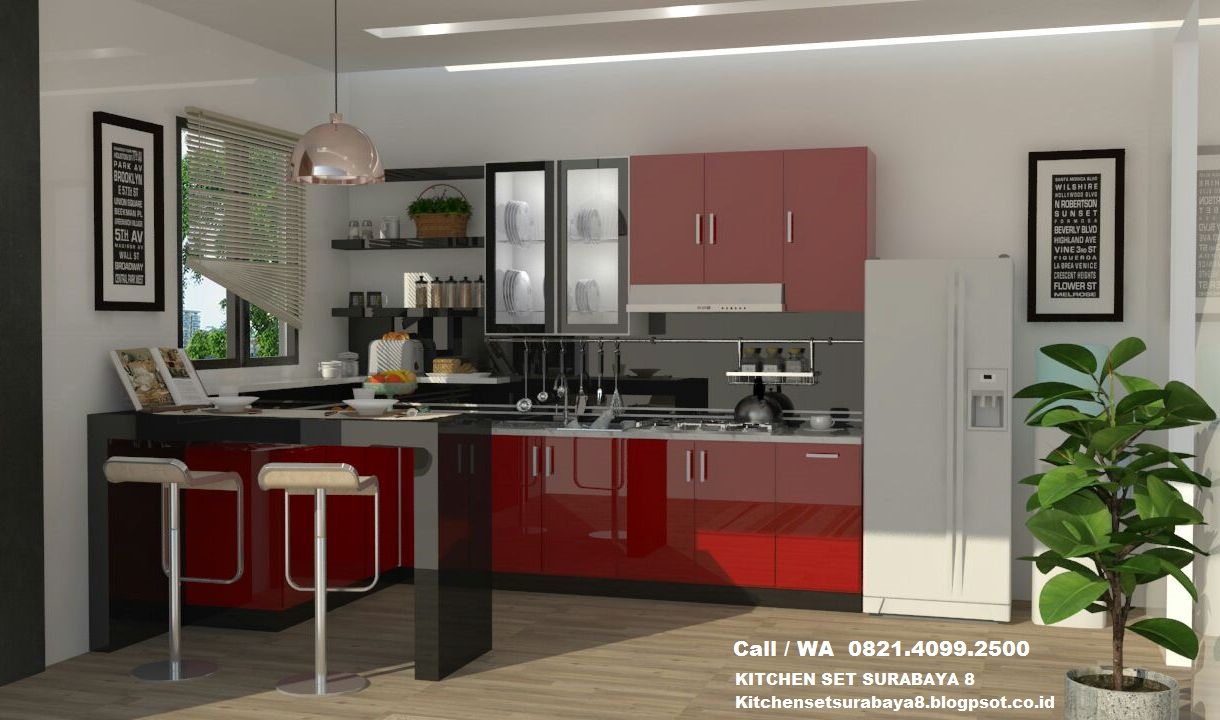 KITCHEN SET SURABAYA AMANAH 082140992500 JASA PEMBUATAN KITCHEN SET