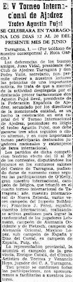 Recorte Mundo Deportivo sobre el Torneo Internacional de Ajedrez Tarragona 1960