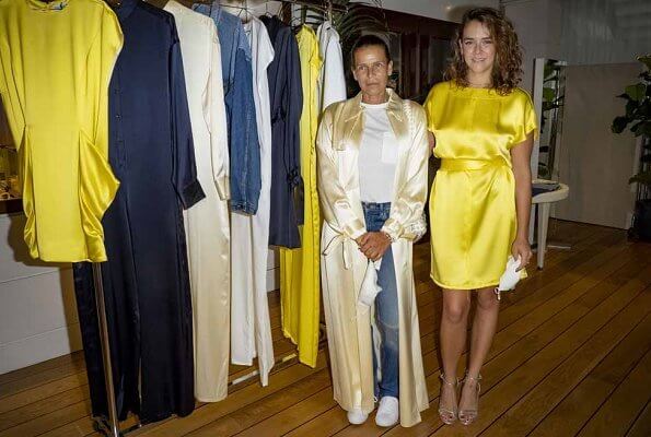 Princess Stephanie of Monaco, Pauline Ducruet and Camille Gottlieb attended the opening of the pop-up store of the fashion brand Alter