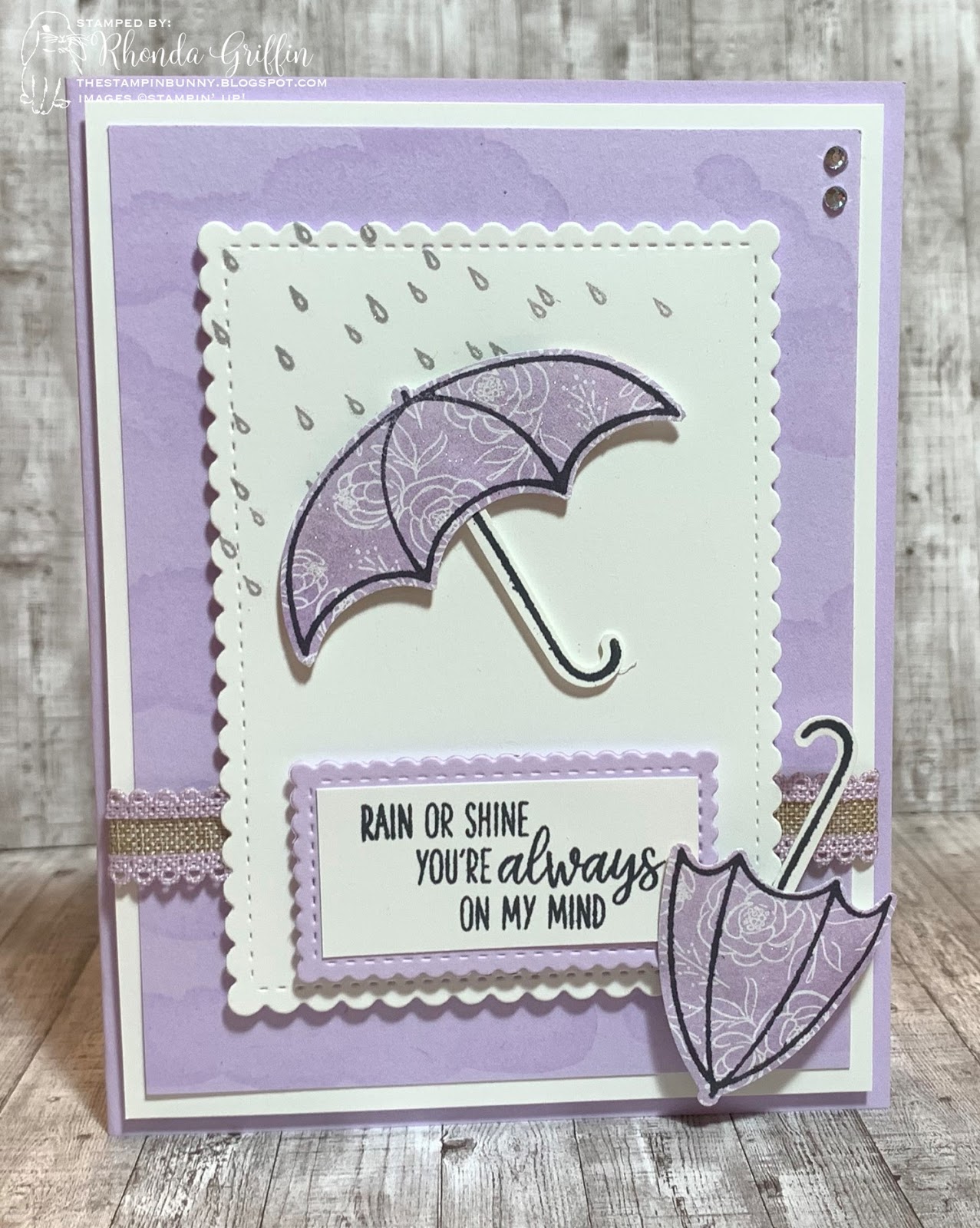 The Stampin' Bunny Under My Umbrella Stampin'Up! Shower and Friend Cards