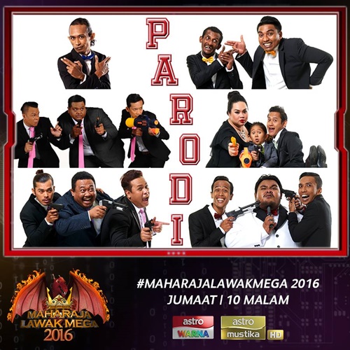 maharaja lawak mega mlm 2016 minggu 11 tema parodi dan loghat, peserta tersingkir mlm 2016 minggu kesebelas, gambar mlm 2016 minggu 11, pemenang man of the match mlm 2016 minggu 11