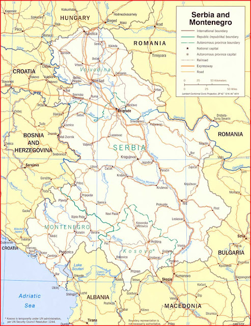Gambar Peta Politik Serbia