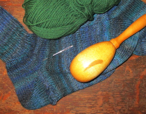 Wooden Darning Egg - Stitched Modern