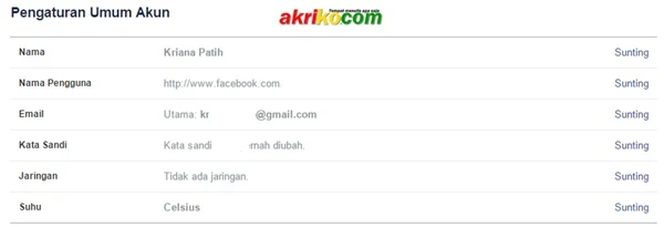 Cara Mengganti Email Pada Facebook