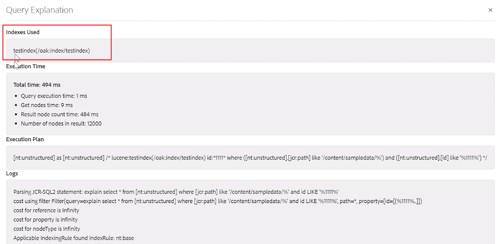 Oak Lucene Index Improve the query performance in AEM(Adobe