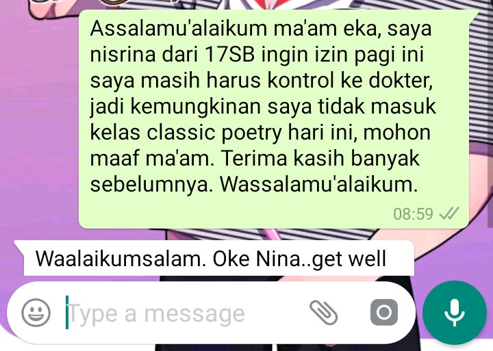 Contoh Surat Izin Sakit Lewat WhatsApp - RUANG-SIPIL