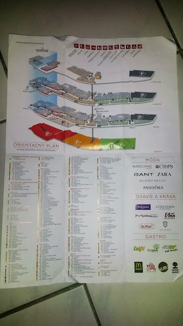 Carte du centre commercial