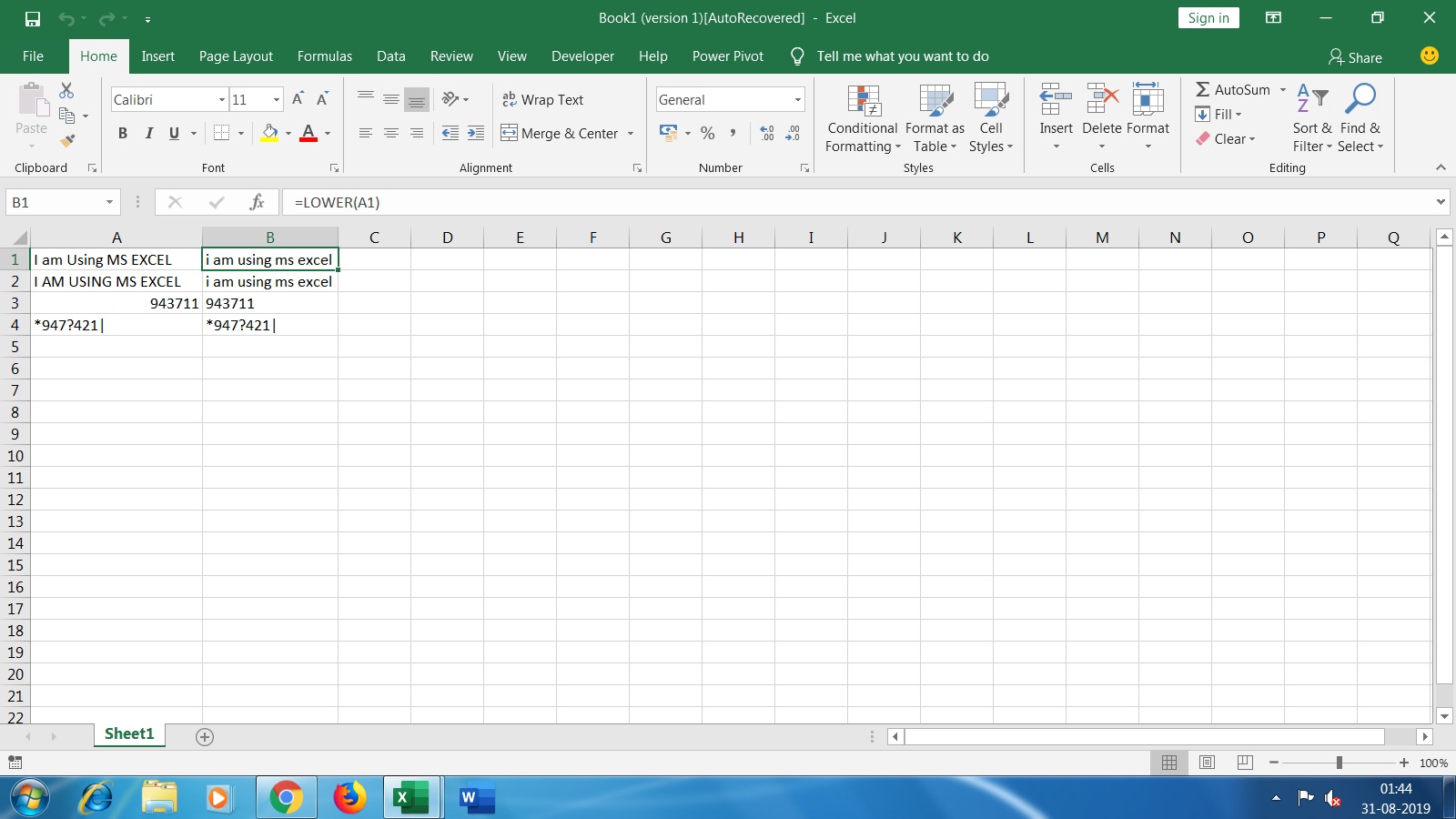 Excel Tricks Lower Function in Excel