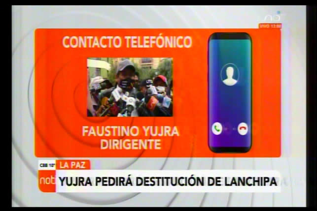 Faustino Yujra ahora pide destitución de Lanchipa; insiste que audio acusatorio fue montado