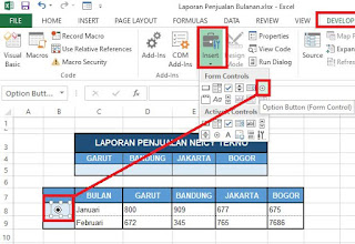 membuat tombol di excel