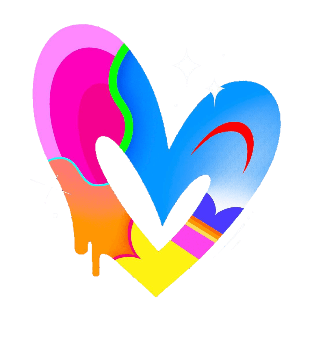 Colorful heart png