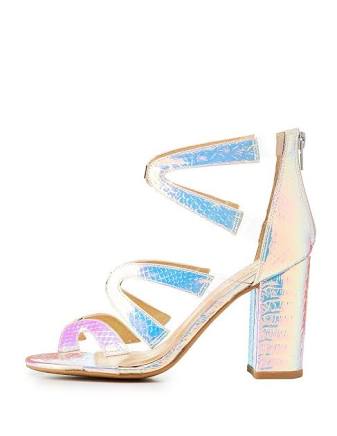 iridescent heels for prom