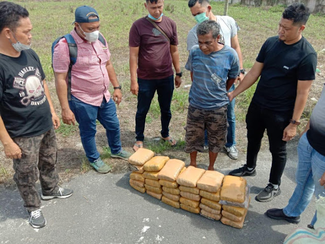 Ditnarkoba Poldasu Amankan 30 Kilogram Ganja Asal Blangkejeren Aceh