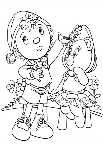 Noddy coloring pages for kids, printable free | Cartoon colo