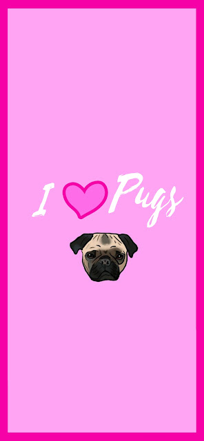 Wallpaper I Love Pugs iphone 13