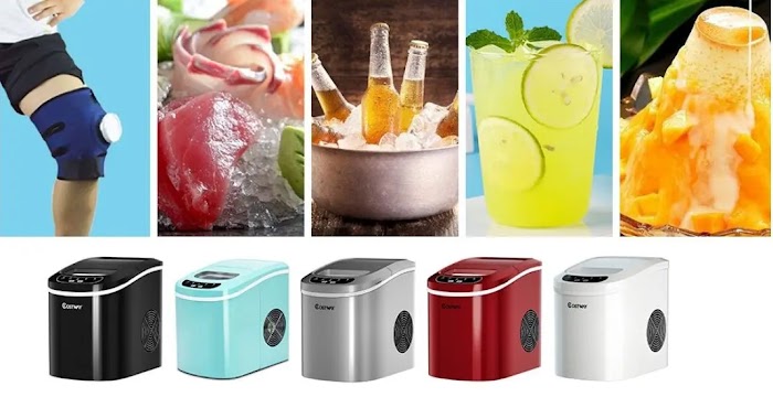 Costway Portable And Compact Ice Maker Machine