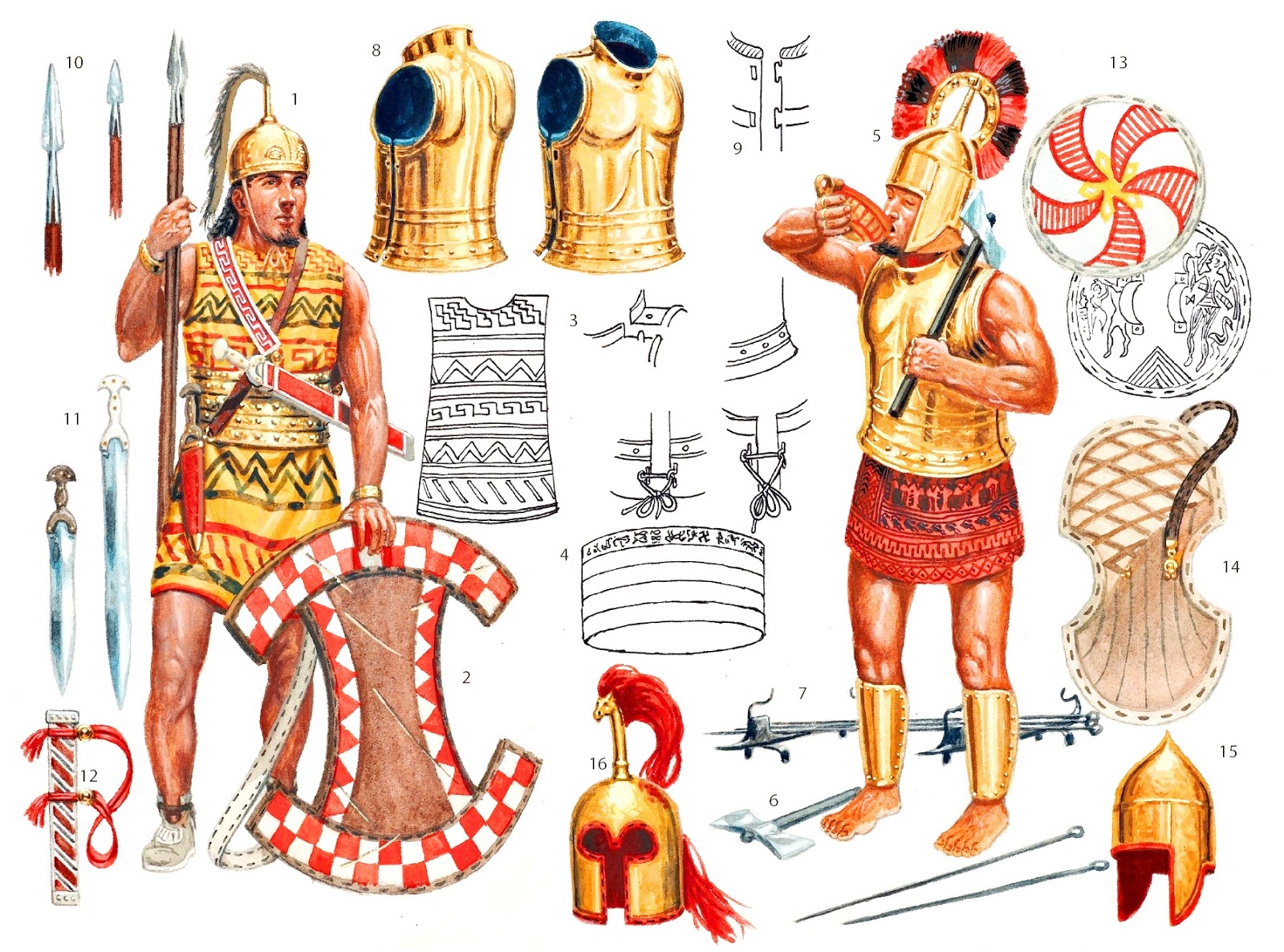 imágeneshistóricas.blogspot.es Early Iron Age Greek Warrior 1100700 BC