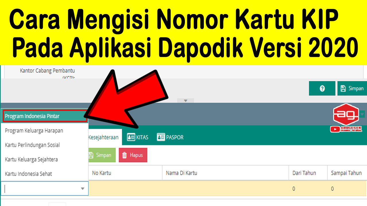 Cara Mengisi Nomor KIP pada Aplikasi Dapodik 2020 - Blog Operator Sekolah