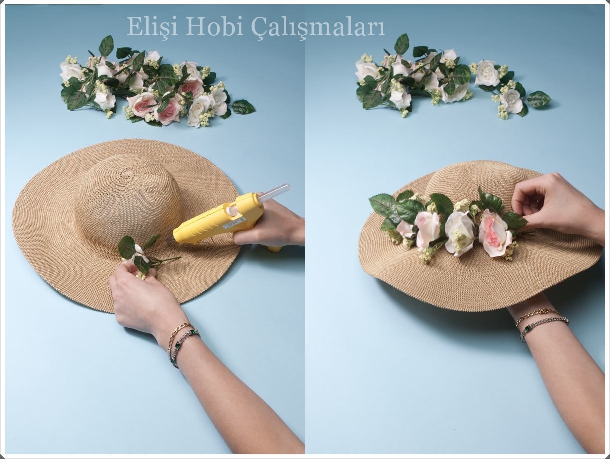 Hasir Sapka Susleme Yapimi Elisi Ve Hobi Calismalari Hasir Sapka Susleme Yapimi Elisi Ve Hobi Calismalari