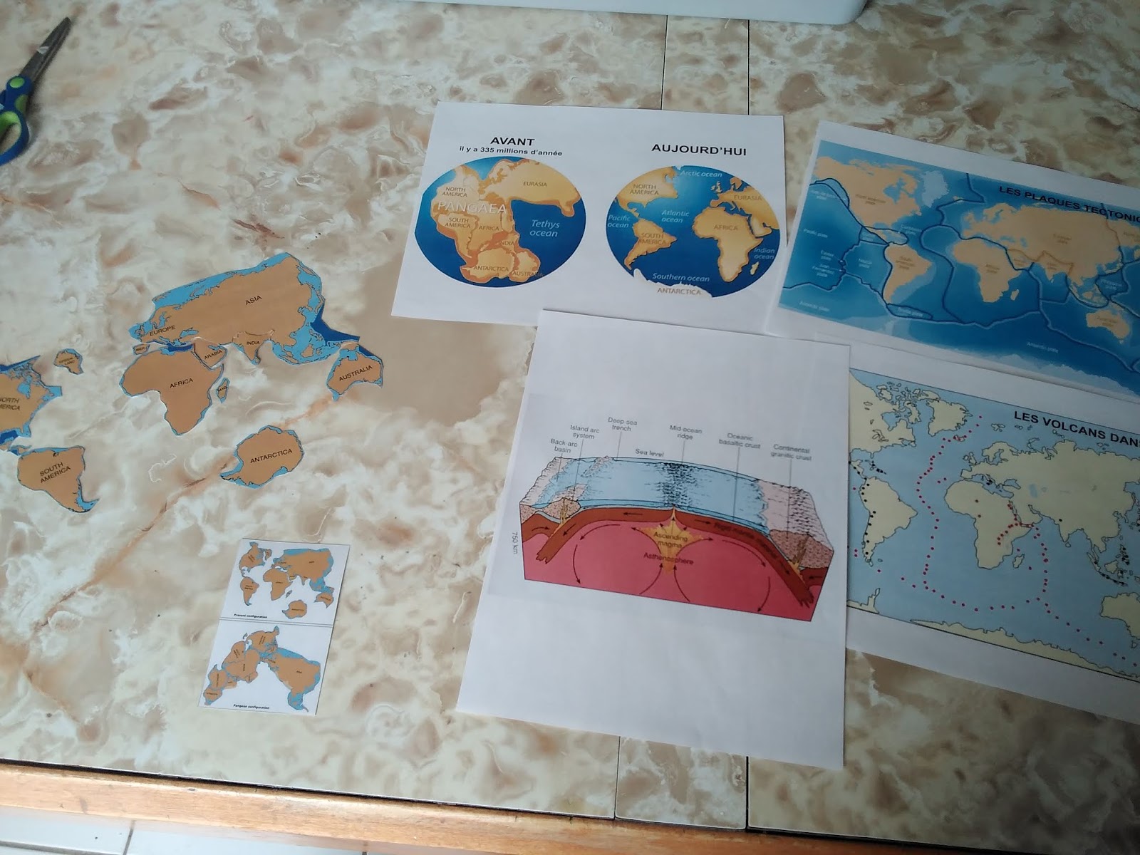 École Les Ptits Lavertu 20192020 La Pangée, les plaques tectoniques