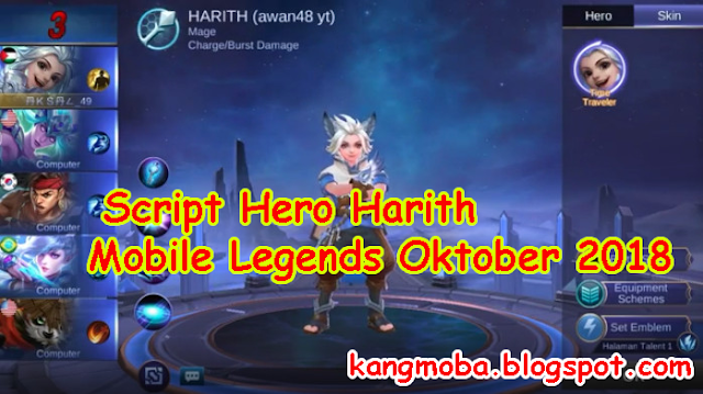 Download Script Hero Harith yang Belum Resmi Rilis di Server ORI - Mobile Legends